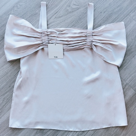 🍾 Tibi Medini Twill Camisole Stone Silk - Picture 2 of 8